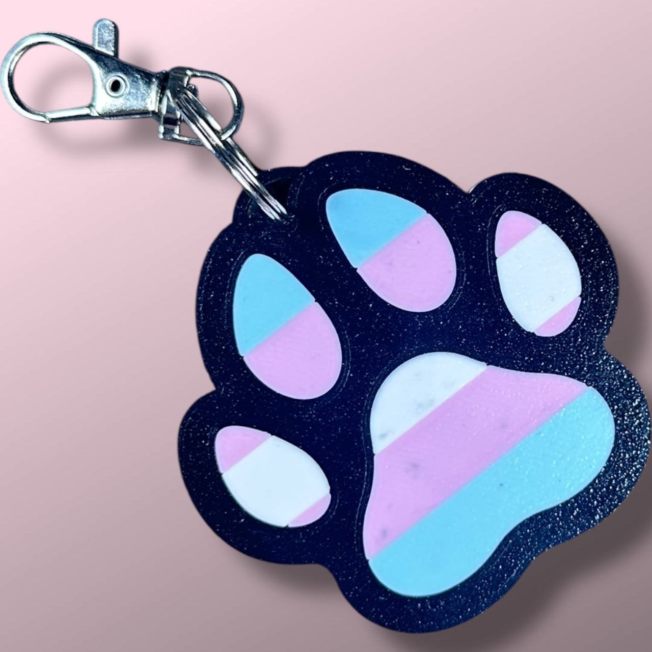 Pride Pawprint Keyrings