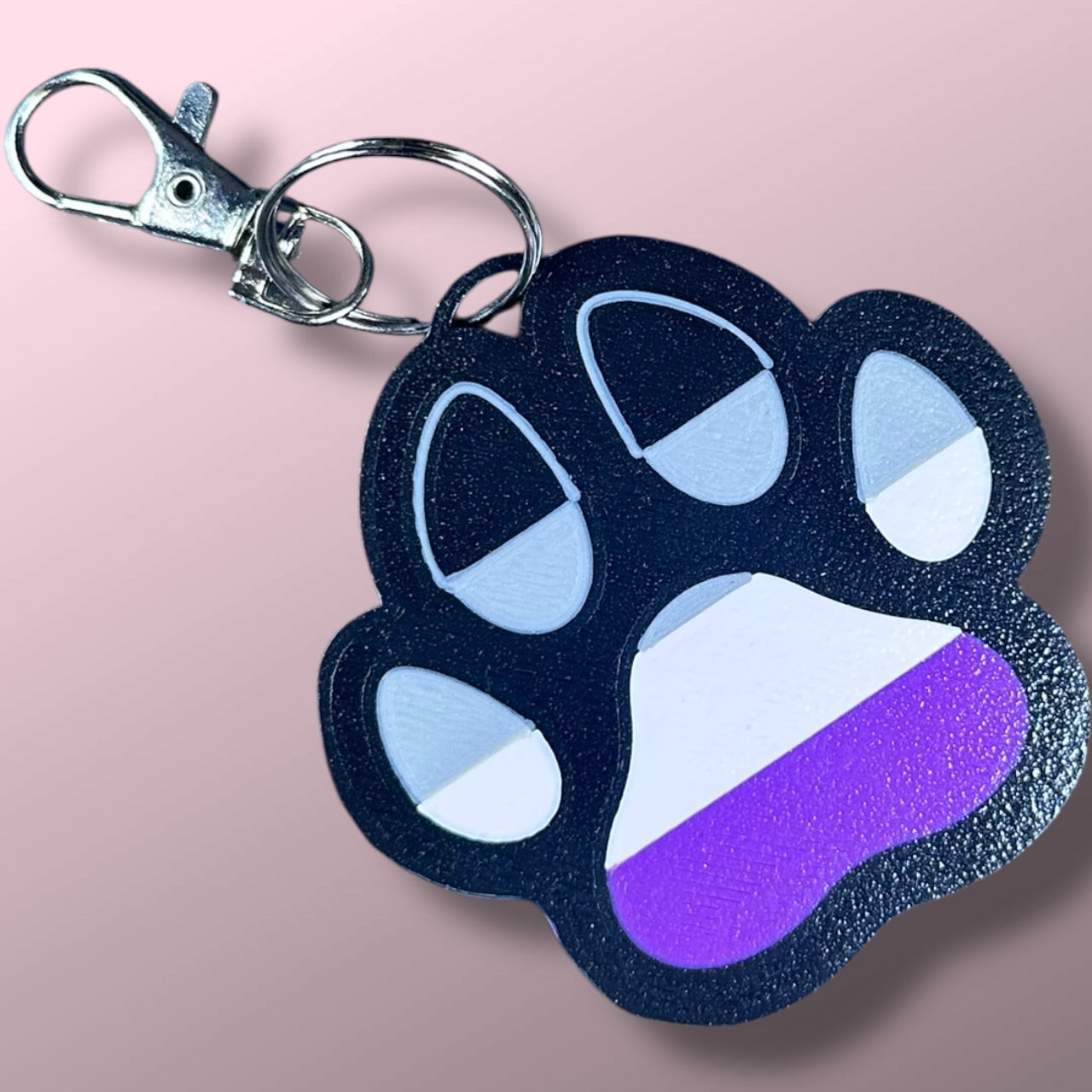 Pride Pawprint Keyrings