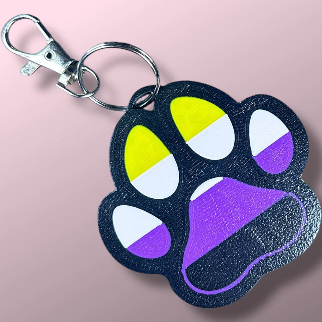 Pride Pawprint Keyrings