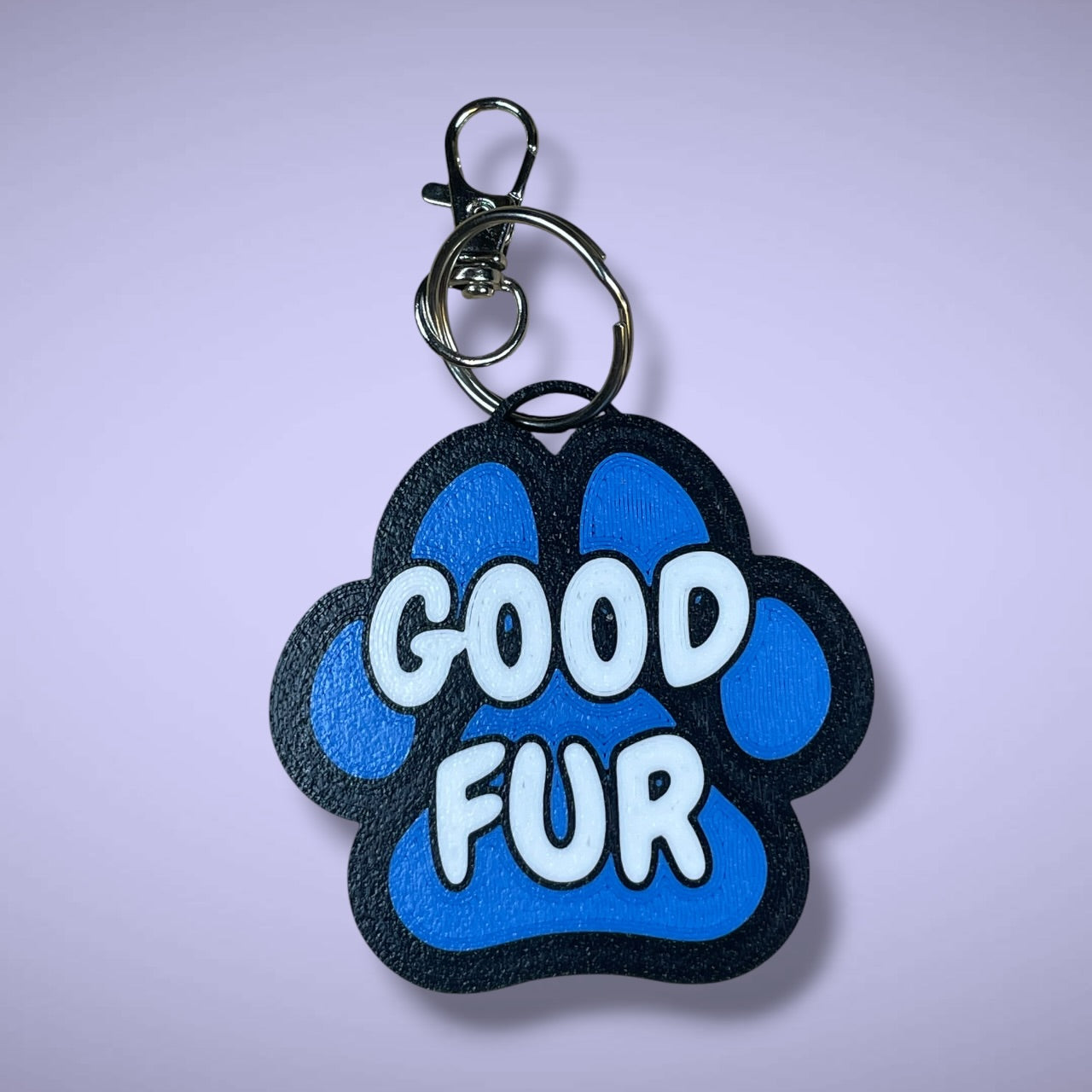 Gender Pawprint Keyring