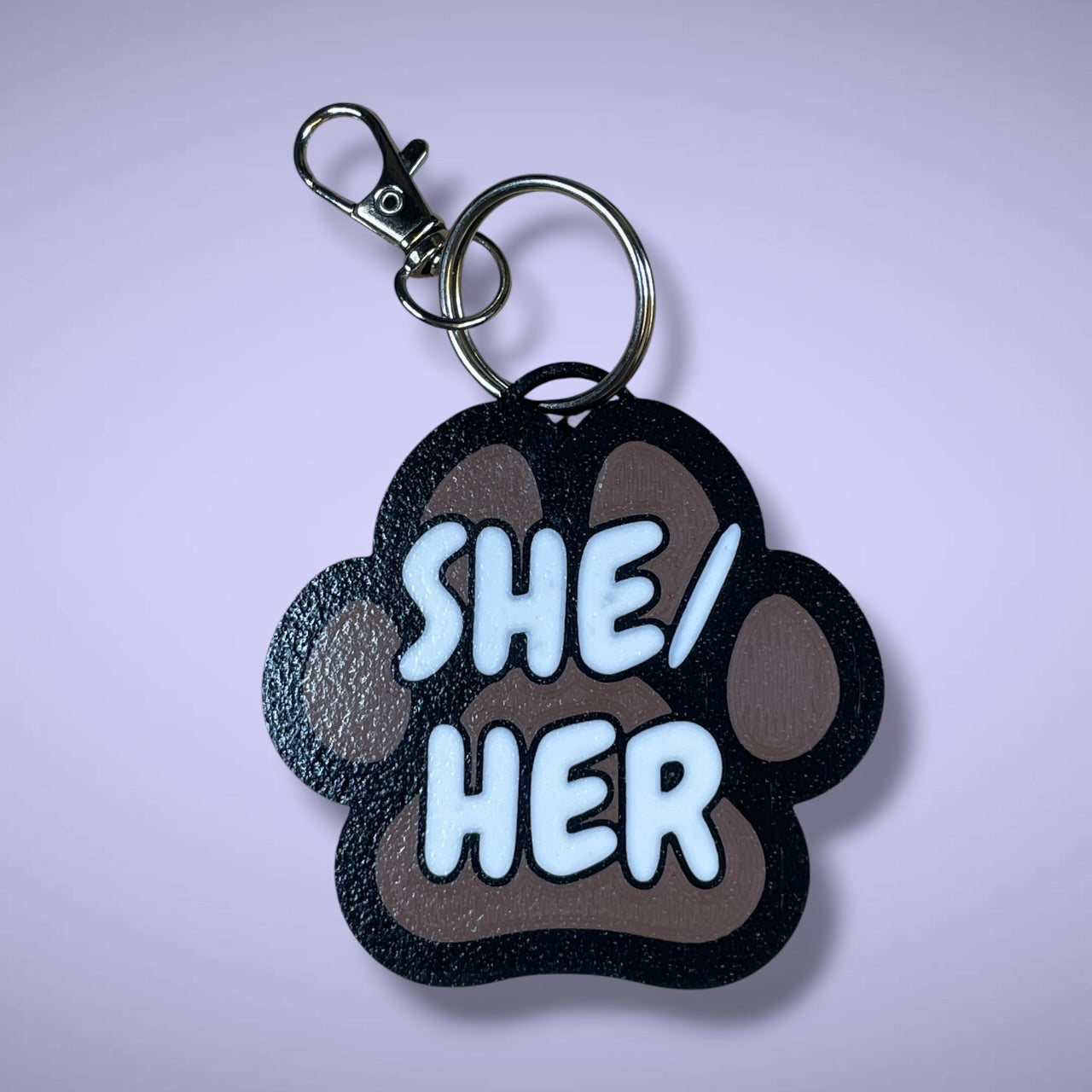 Gender Pawprint Keyring