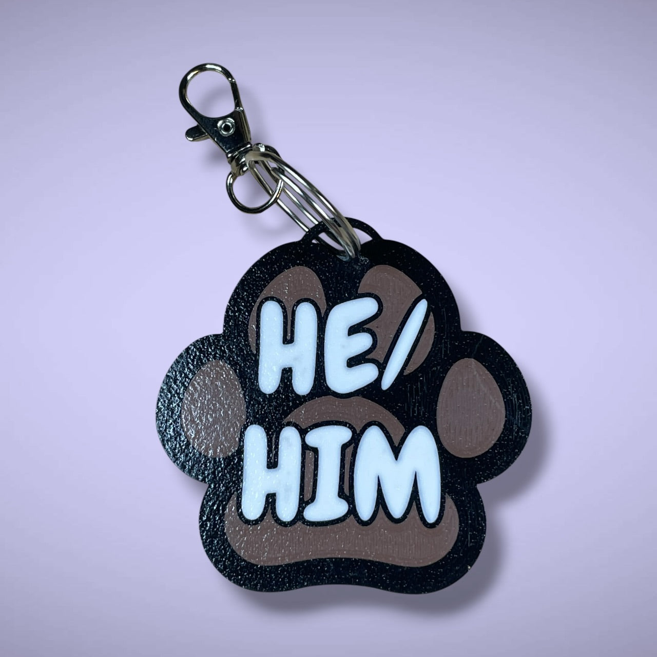Gender Pawprint Keyring