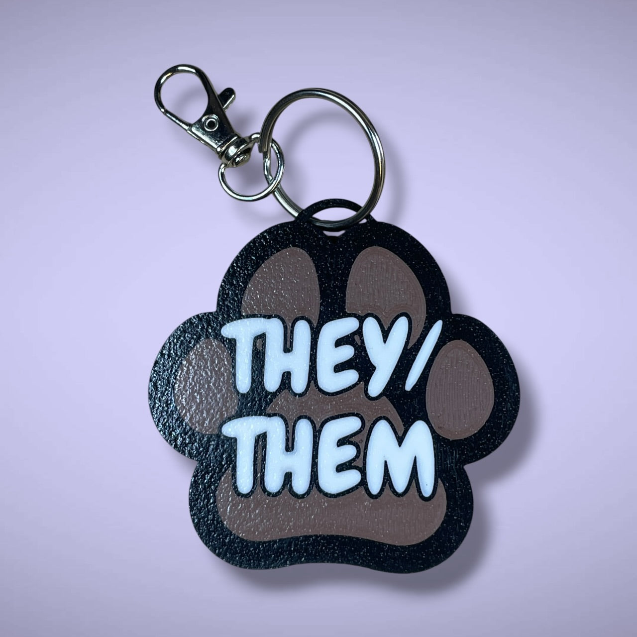 Gender Pawprint Keyring