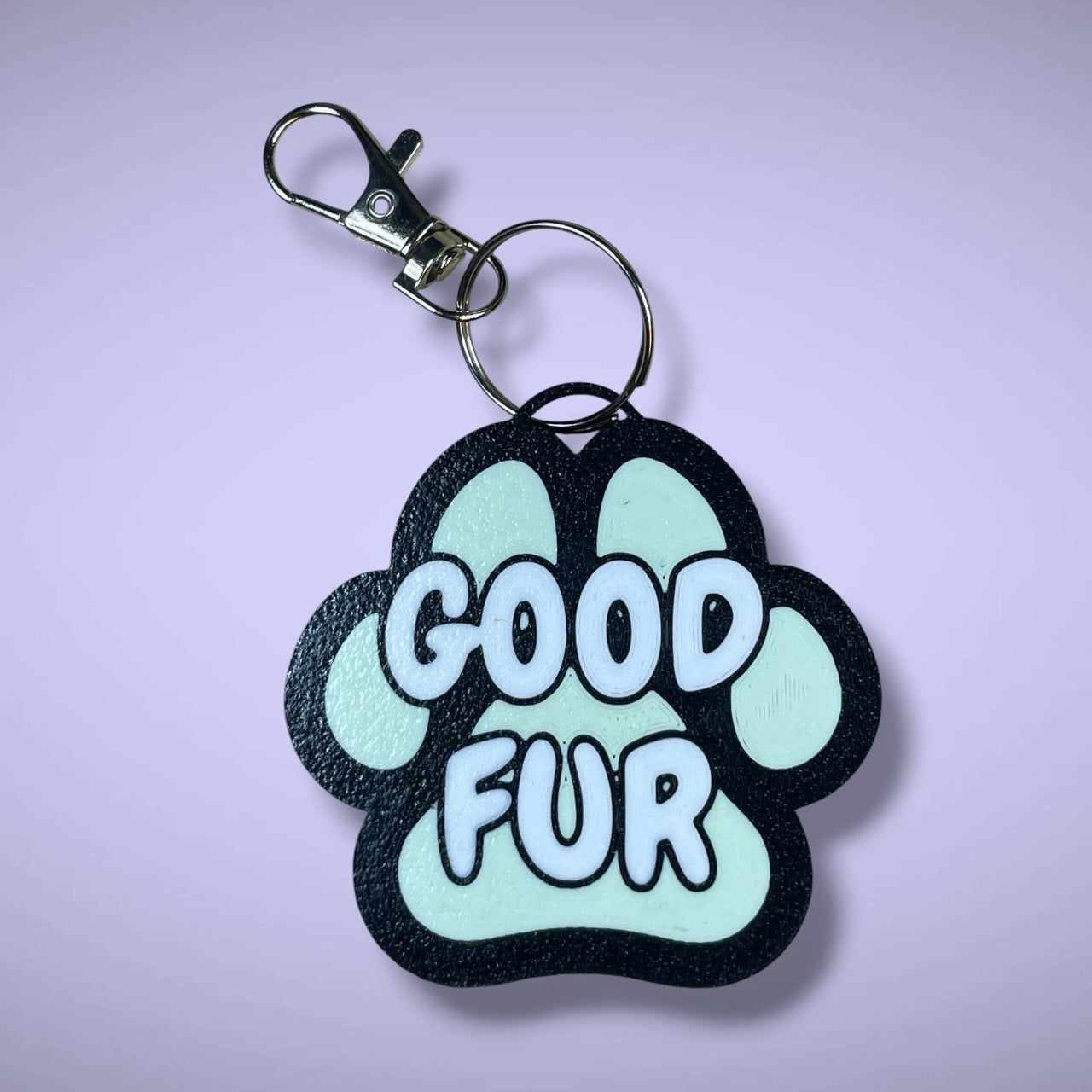 Gender Pawprint Keyring