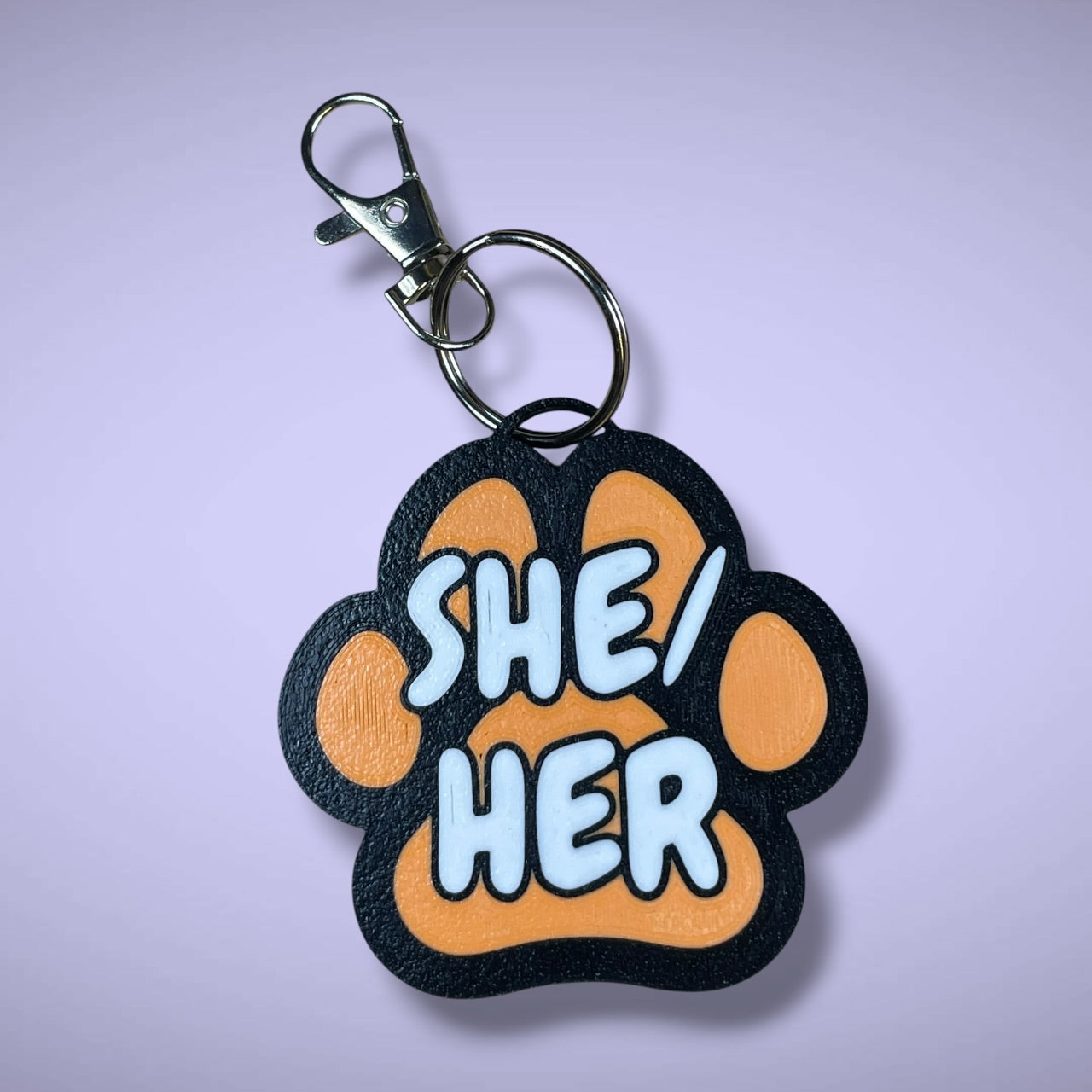 Gender Pawprint Keyring
