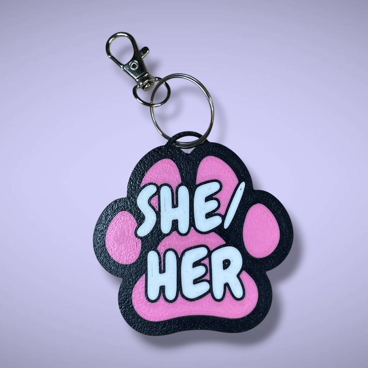 Gender Pawprint Keyring