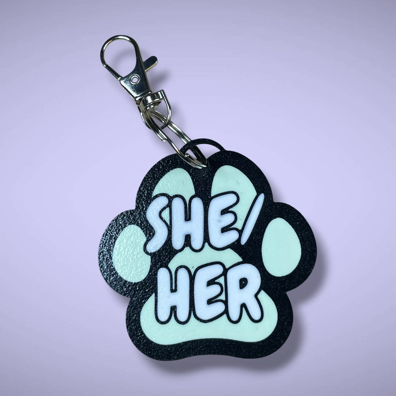 Gender Pawprint Keyring