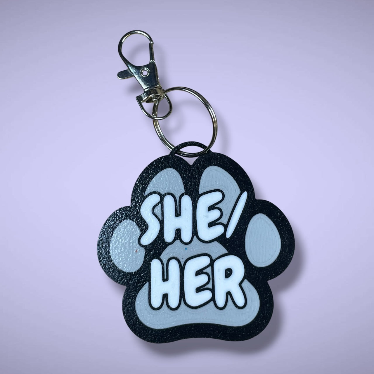 Gender Pawprint Keyring