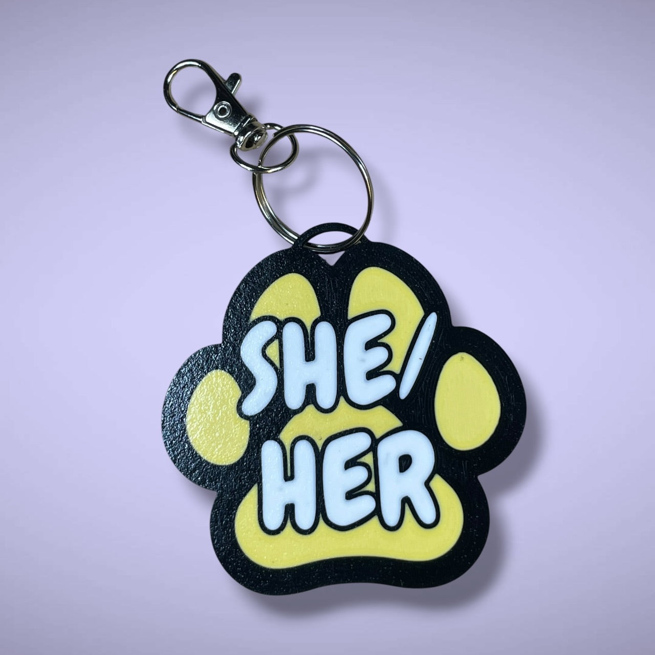 Gender Pawprint Keyring