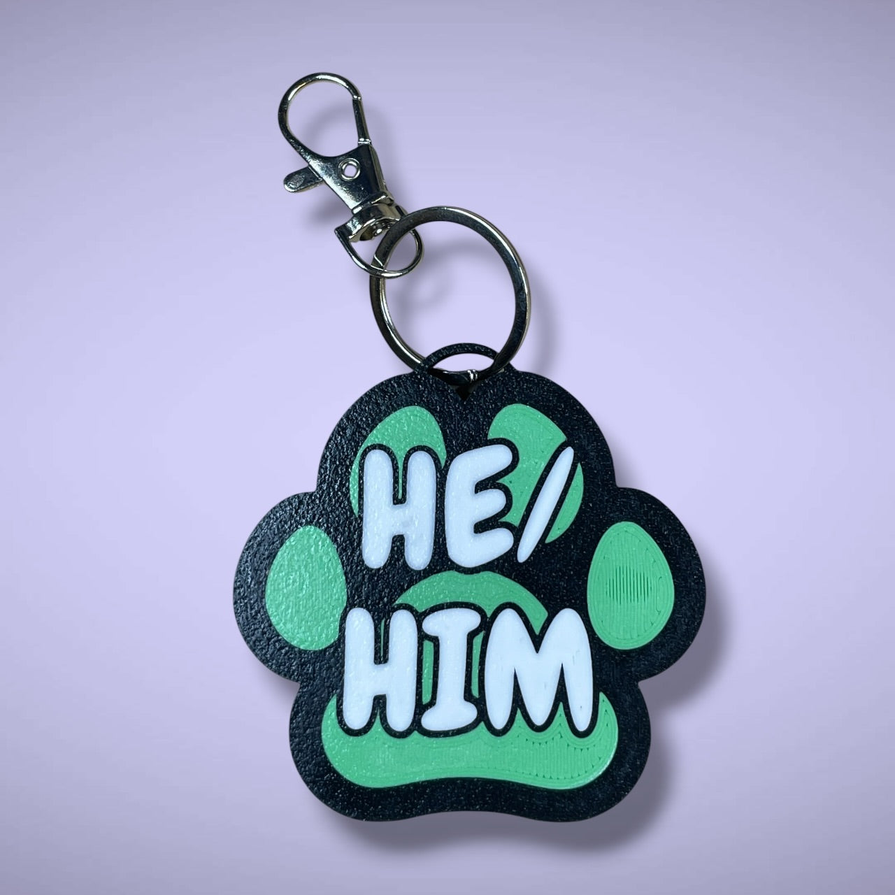 Gender Pawprint Keyring