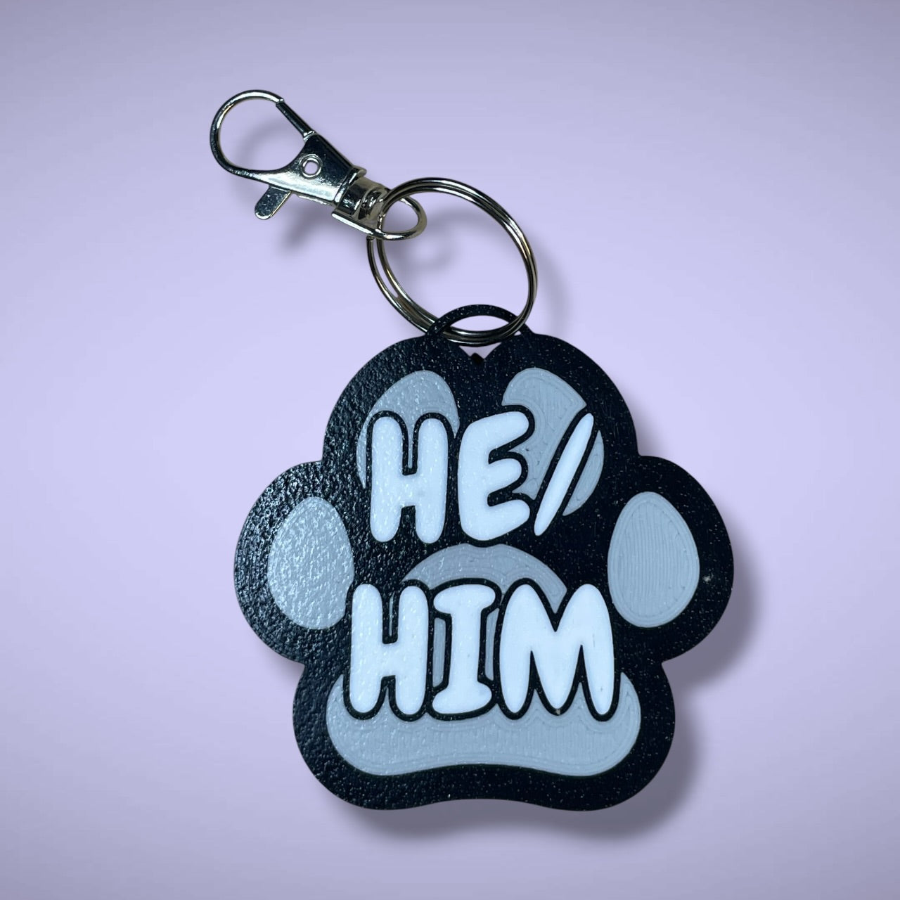 Gender Pawprint Keyring
