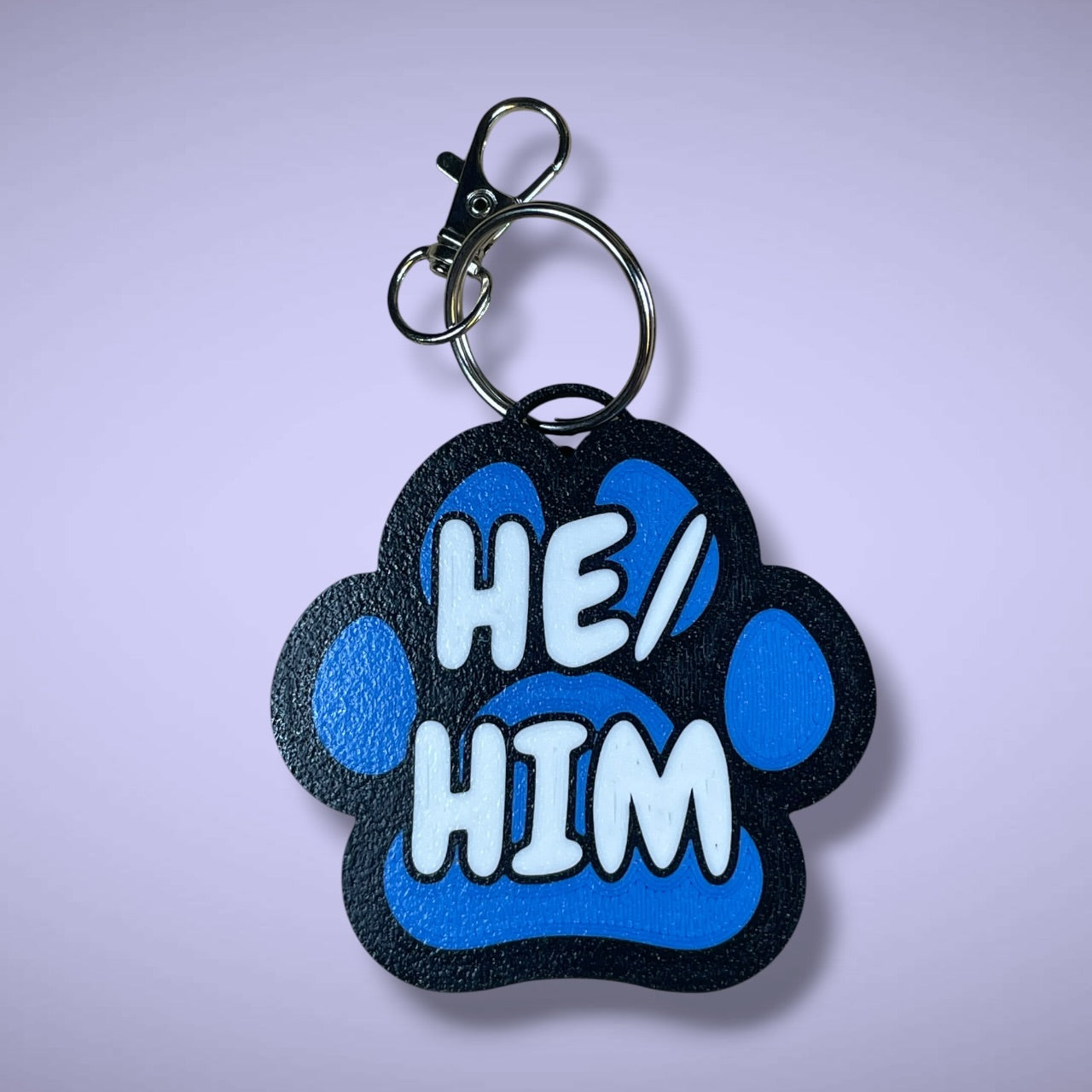 Gender Pawprint Keyring