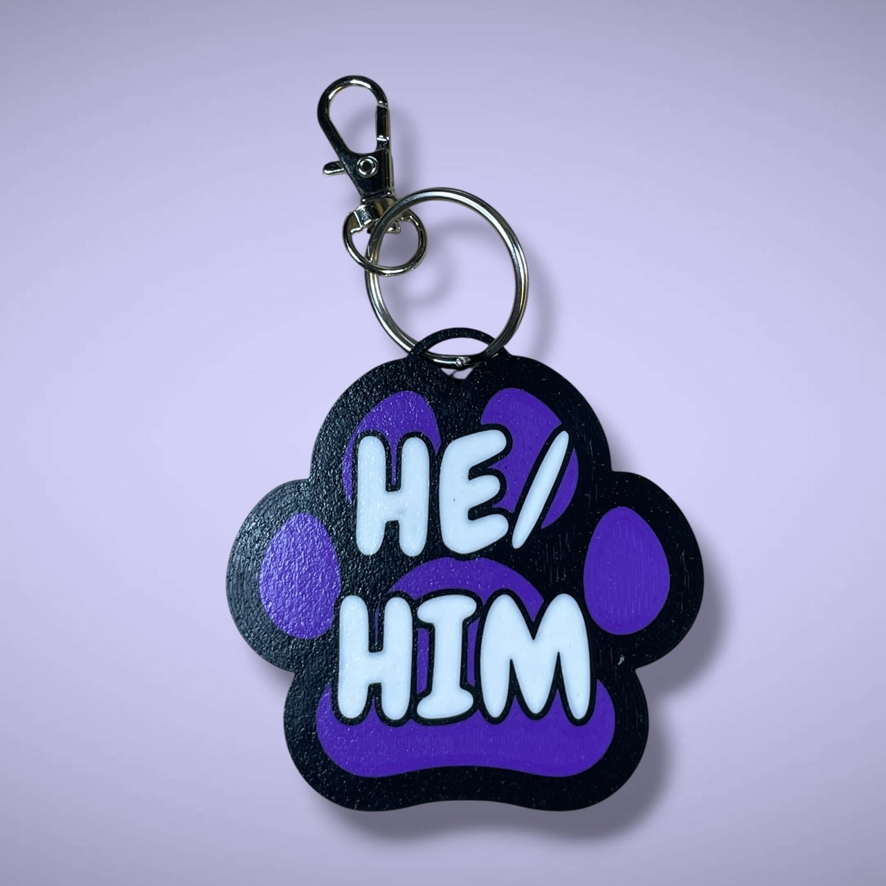 Gender Pawprint Keyring