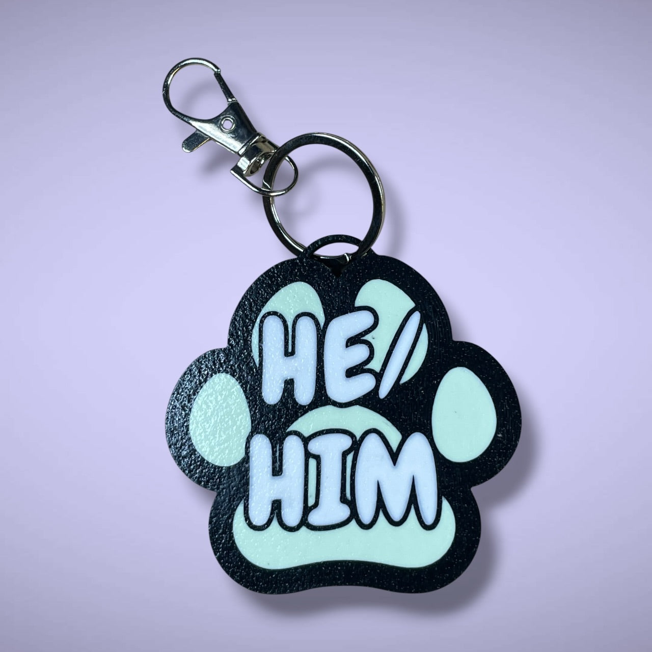 Gender Pawprint Keyring