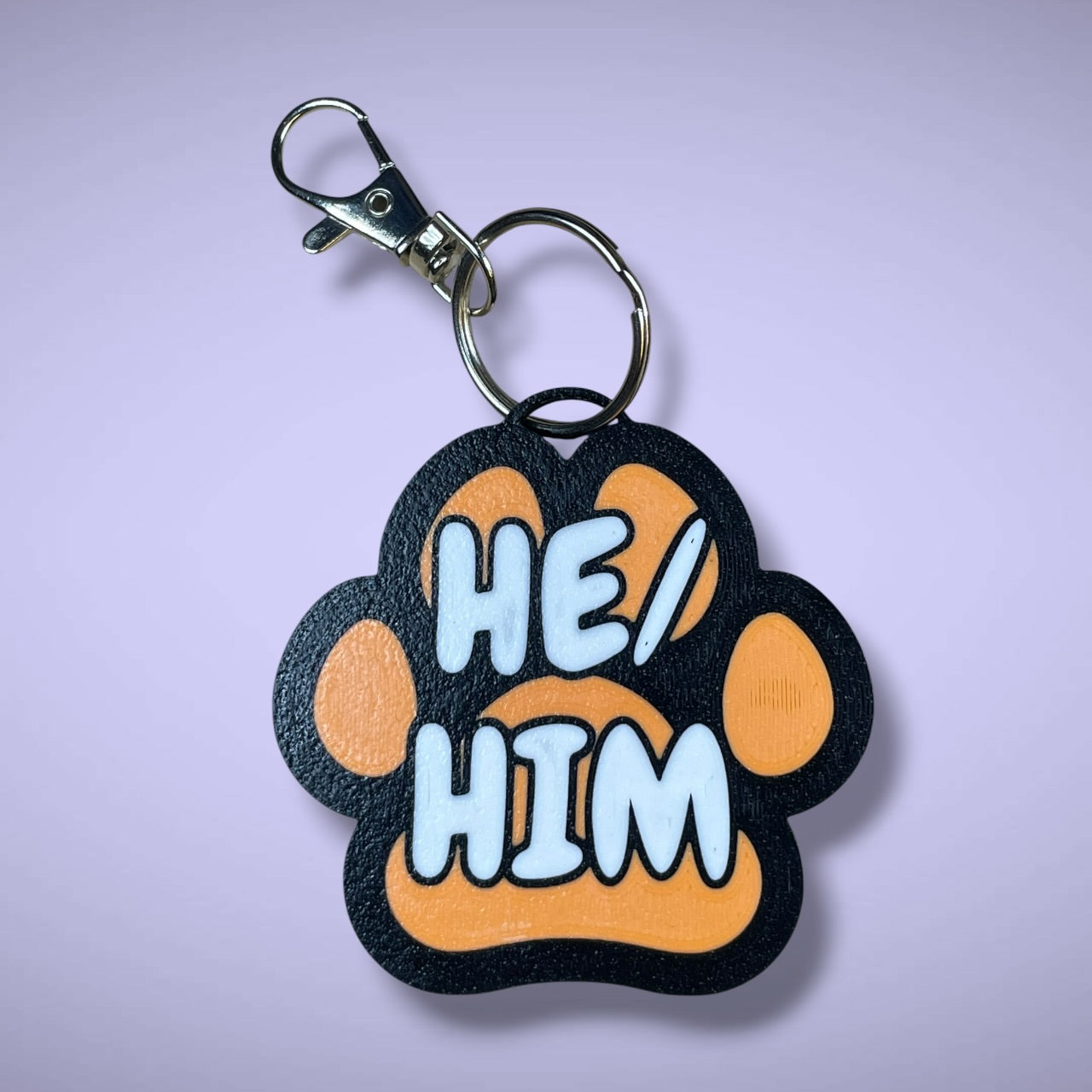Gender Pawprint Keyring