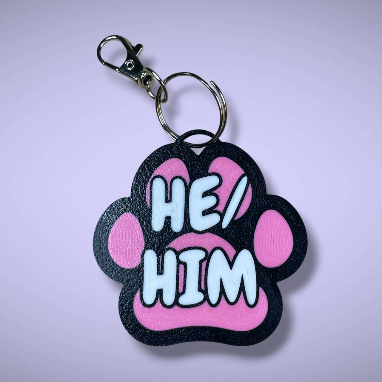 Gender Pawprint Keyring