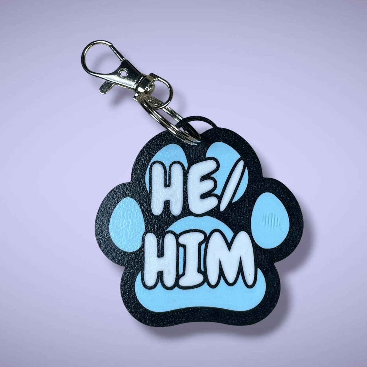 Gender Pawprint Keyring