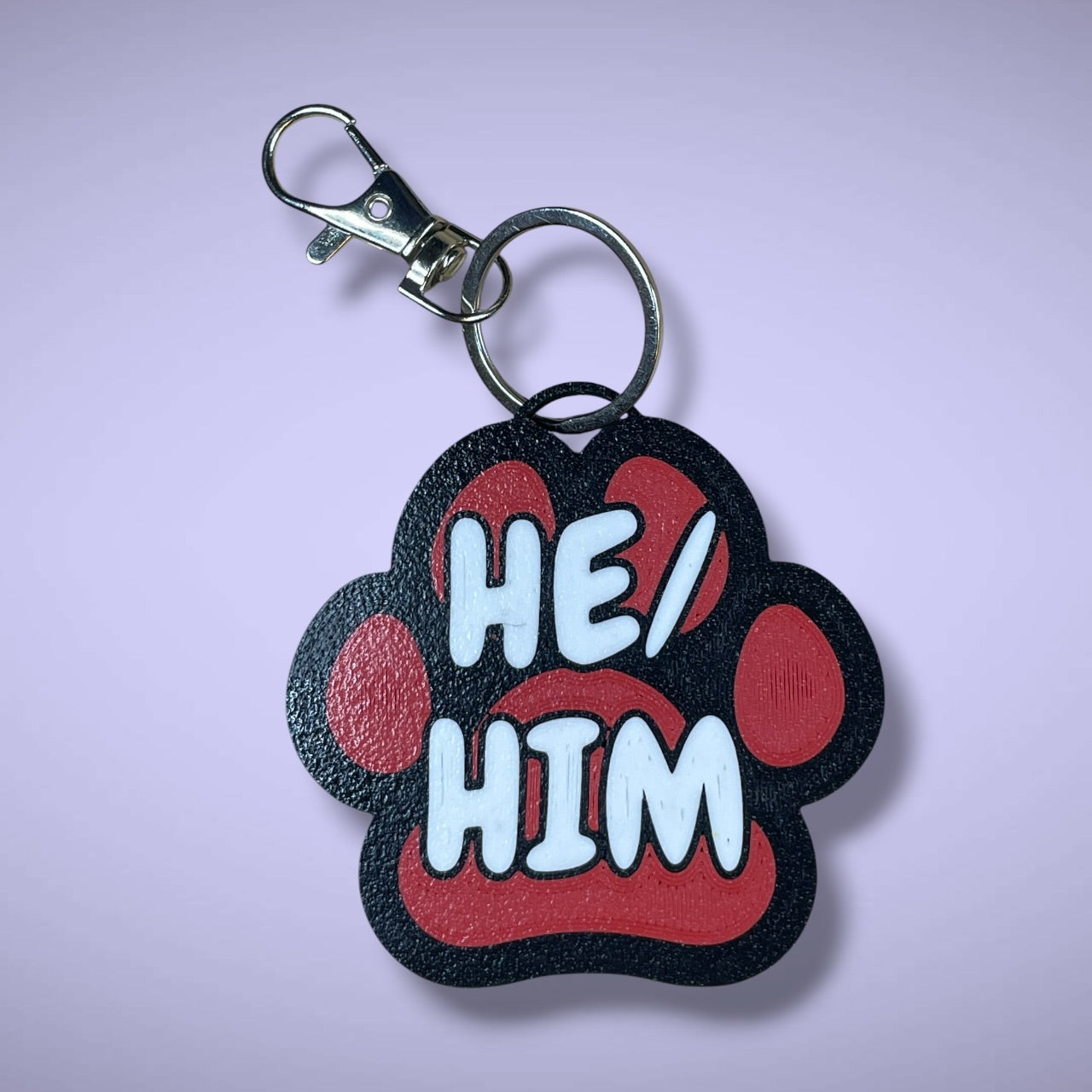 Gender Pawprint Keyring