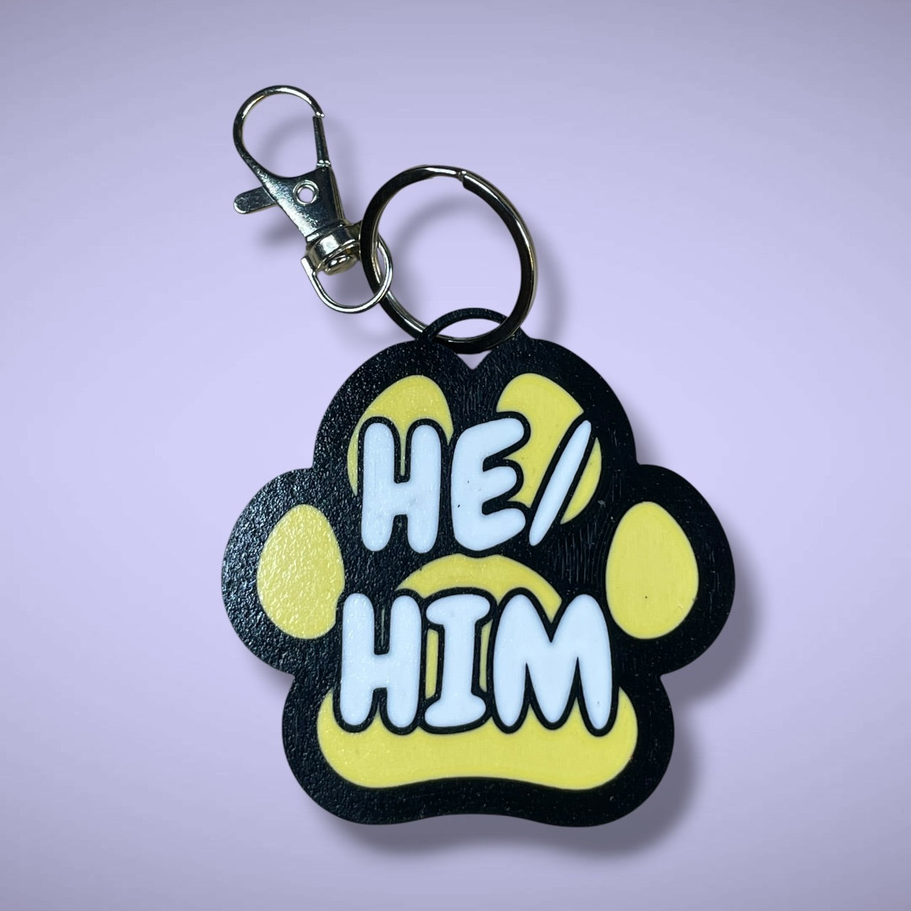 Gender Pawprint Keyring