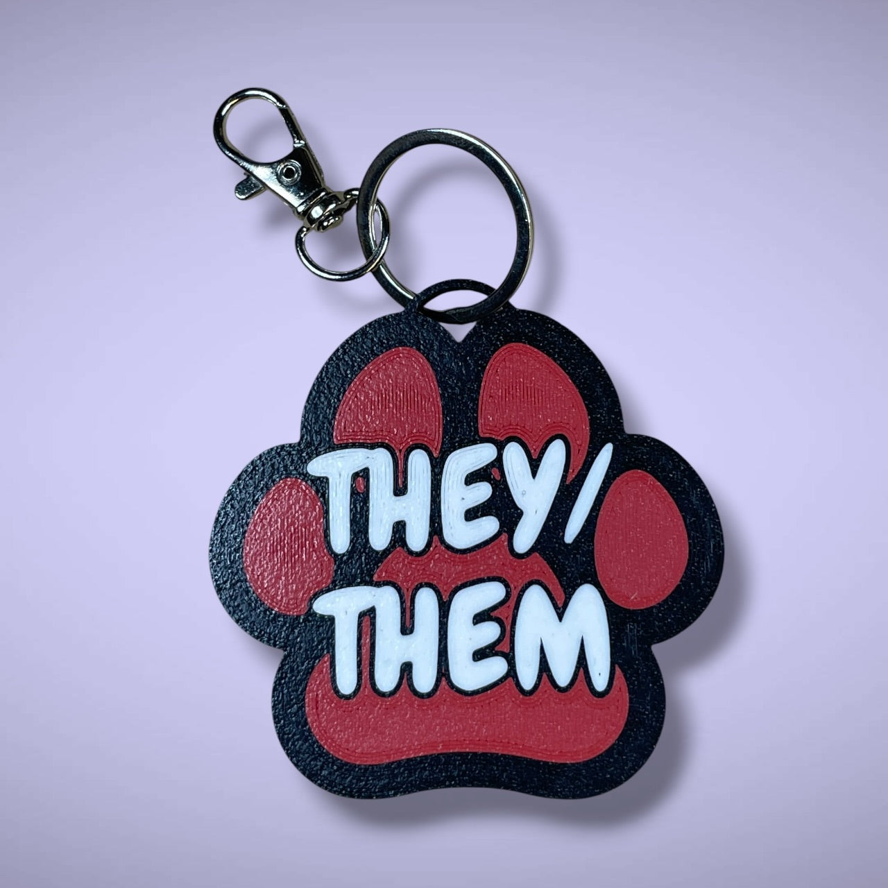 Gender Pawprint Keyring