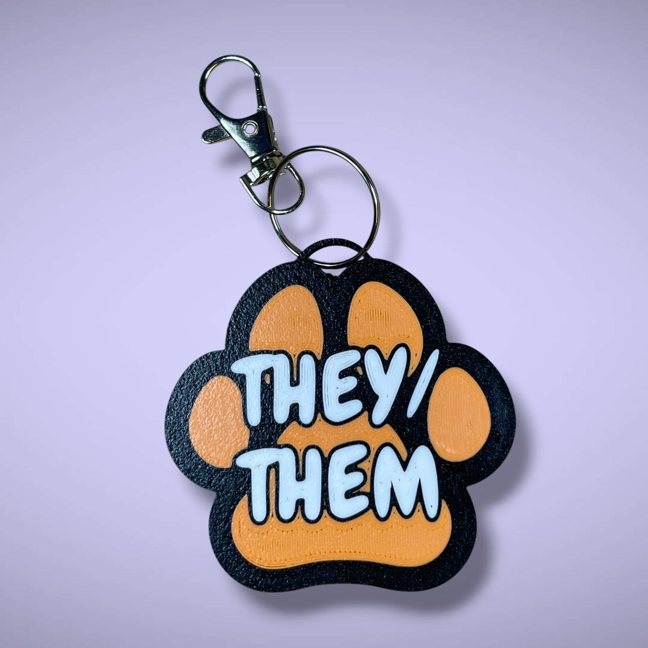 Gender Pawprint Keyring