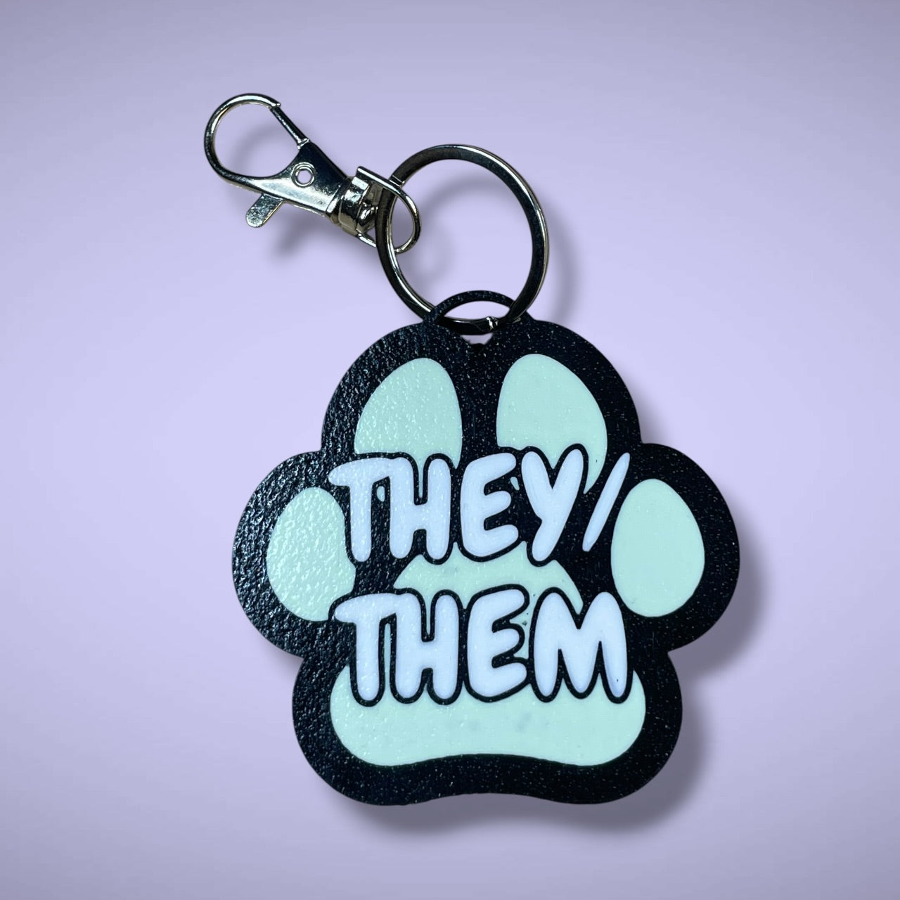 Gender Pawprint Keyring