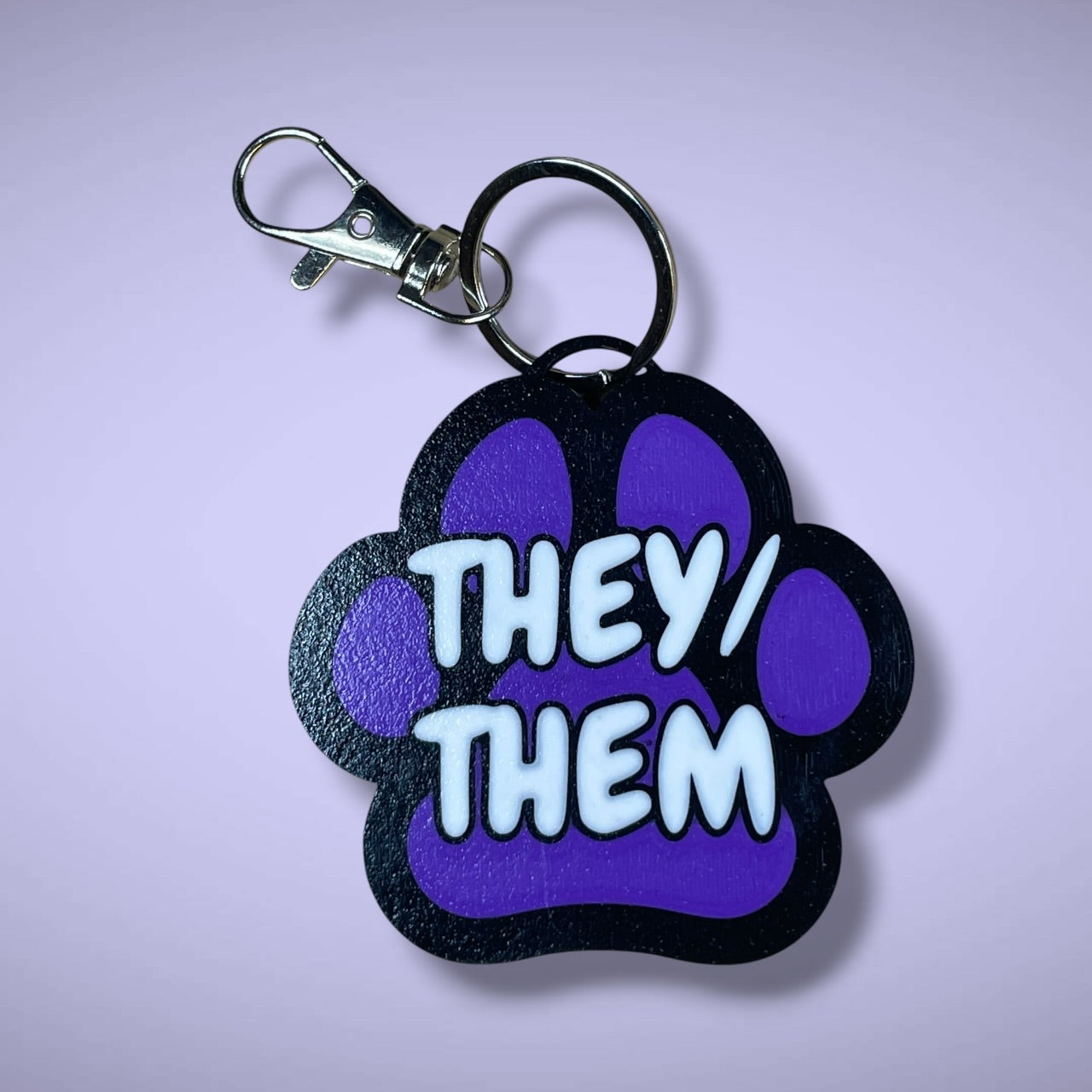 Gender Pawprint Keyring