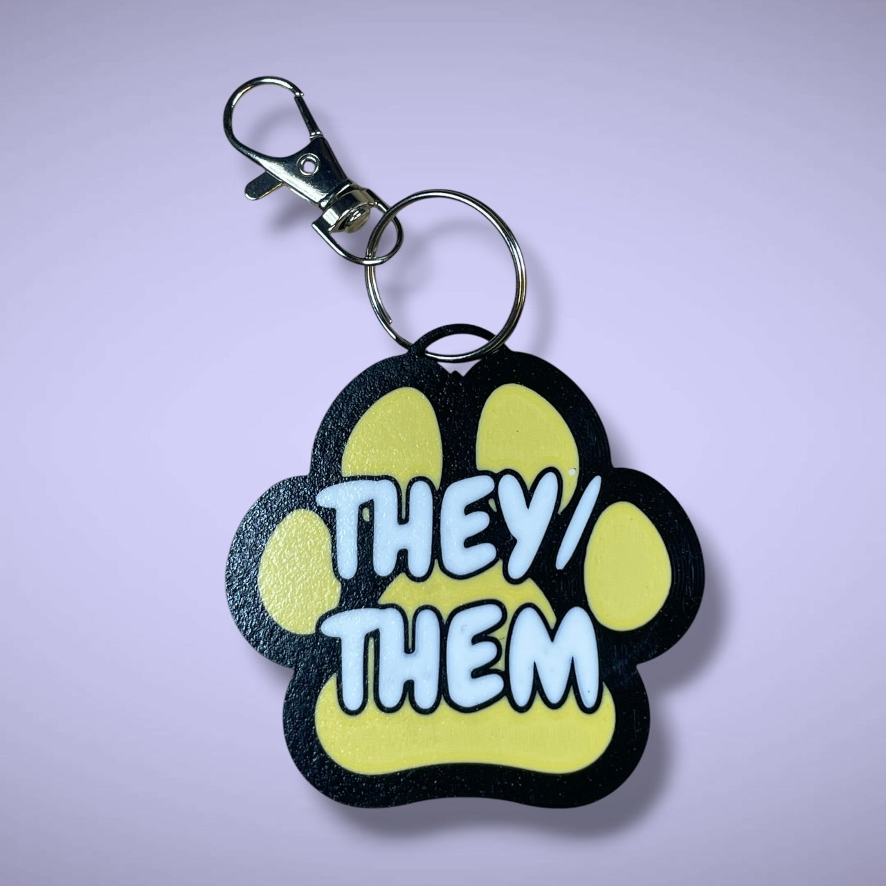 Gender Pawprint Keyring