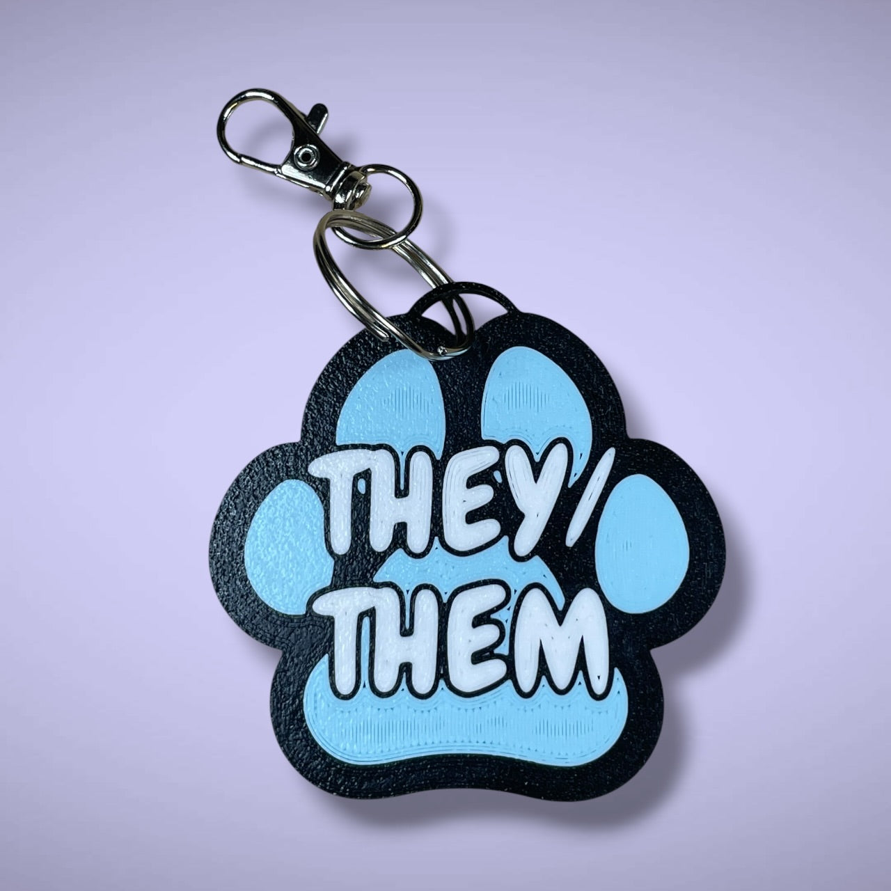 Gender Pawprint Keyring