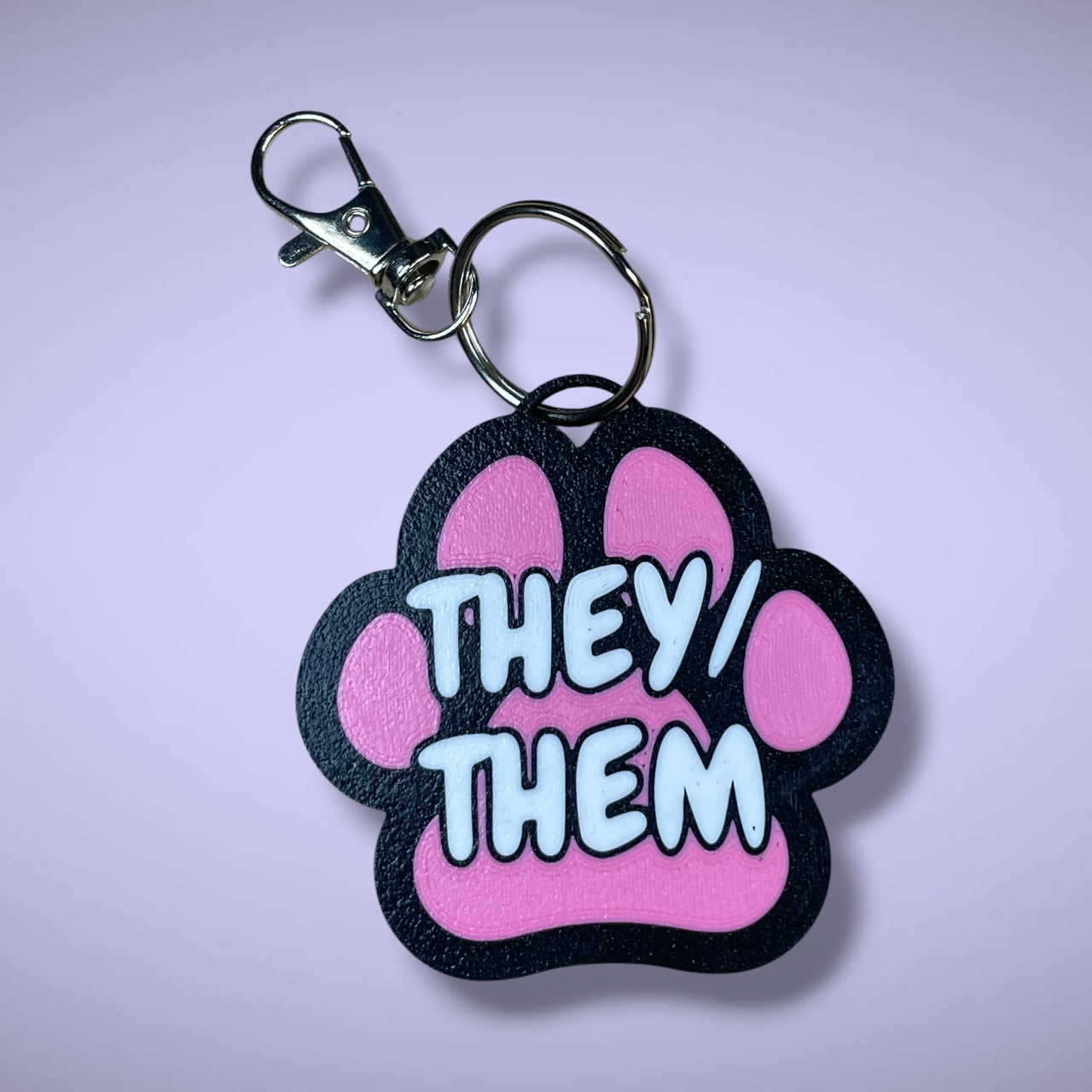Gender Pawprint Keyring